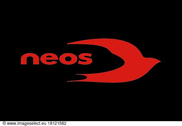 Neos airline Neos airline, logo, black background,background dark ...