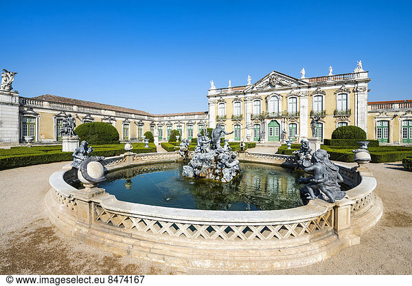 Neptun-Brunnen Nationalpalast von Queluz Palácio Nacional de Queluz Queluz Portugal