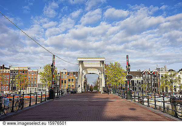 Netherlands  North Holland  Amsterdam  Clouds over Skinny Bridge