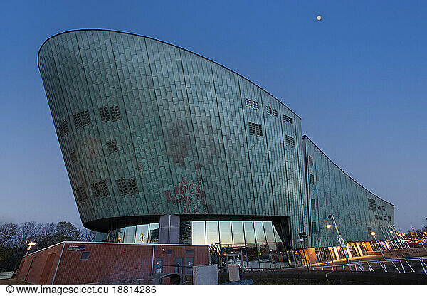 Netherlands  North Holland  Amsterdam  NEMO Science Museum at dusk
