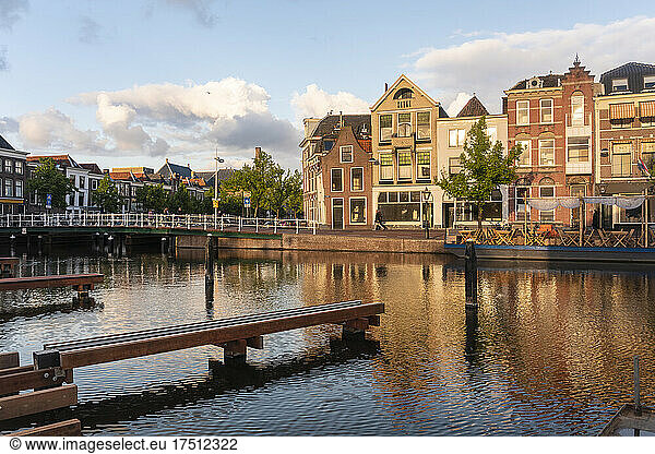 Netherlands  South Holland  Leiden  Old houses by Turfmarkt