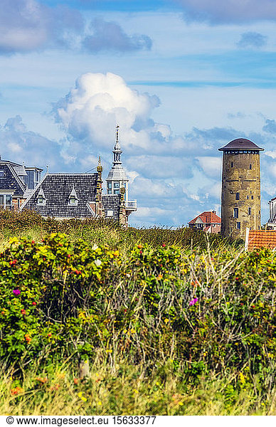 Netherlands  Zeeland  Domburg  townscapeÂ with old water tower