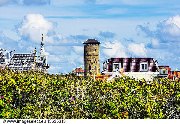 Netherlands  Zeeland  Domburg  townscape with old water tower