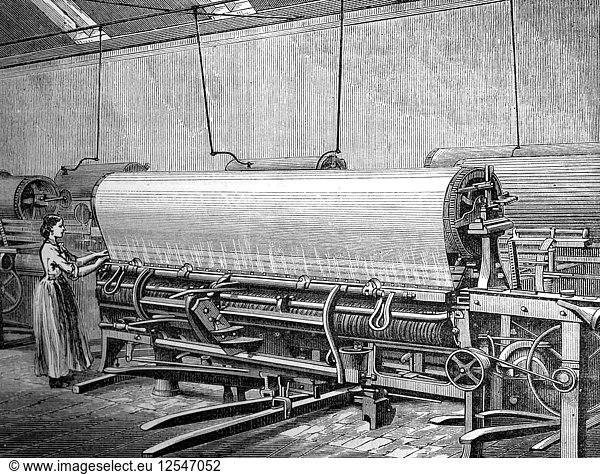 Netzwebstuhl in der Fabrik der Stuarts  um 1880. Künstler: Unbekannt