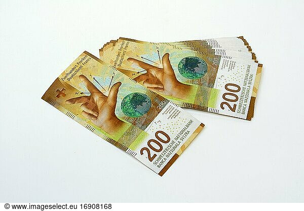 Neue Banknoten der Schweiz  200 Franken  Serie 9  Schweiz  Europa