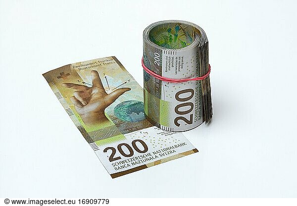 Neue Banknoten der Schweiz  200 Franken  Serie 9  Schweiz  Europa