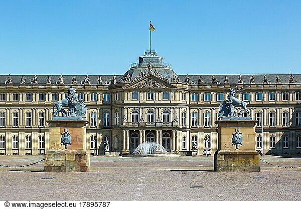 Neues Schloss Reise reisen Architektur in Stuttgart  Deutschland  Europa