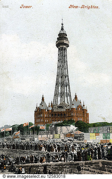 New Brighton Tower  Wallasey  Cheshire  c1898-c1921. Artist: Unknown