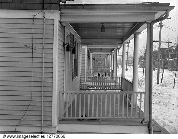 NEW JERSEY: HOUSES  1936. Row houses in Manville  New Jersey. Photograph by Carl Mydans  February 1936.