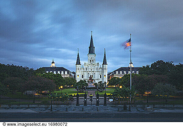 New Orleans's Saint Louis church in the morning