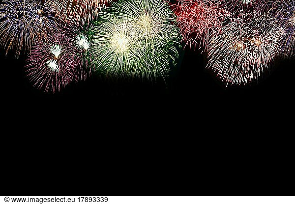 New Year's Eve Fireworks New Year's Eve Background copy space Copyspace New Year New New Backgrounds in Stuttgart  Germany  Europe
