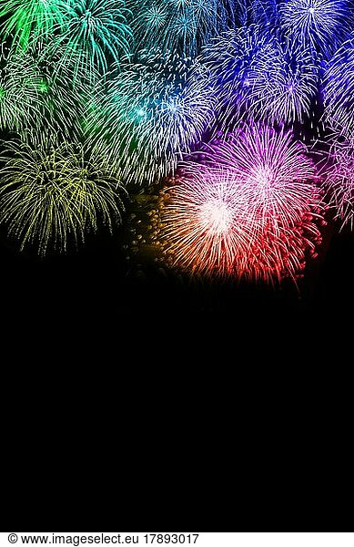 New Year's Eve fireworks New Year's Eve text free space copyspace colourful background New Year New New backgrounds in Stuttgart  Germany  Europe