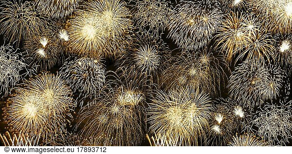 New Year's Eve Fireworks New Year's Gold Golden Background Banner New Year New New Backgrounds in Stuttgart  Germany  Europe