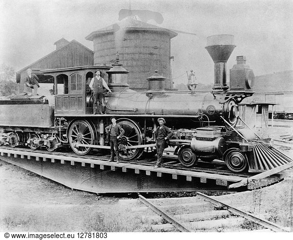 NEW YORK CENTRAL  1880. The first engine of New York Central's Putnam Division. Photograph  1880.