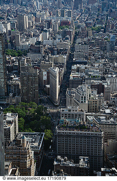 New York City Luftaufnahme am Morgen