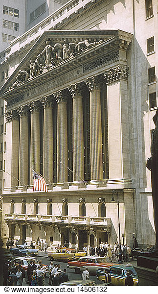 New York Stock Exchange Building  New York City  New York  USA  July 1961