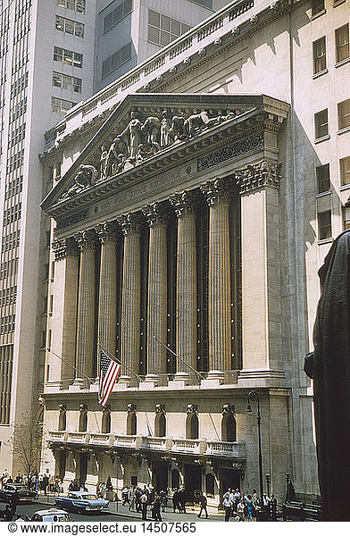 New York Stock Exchange Building  New York City  New York  USA  July 1961
