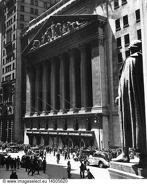 New York Stock Exchange  Wall Street  New York City  USA  1930's