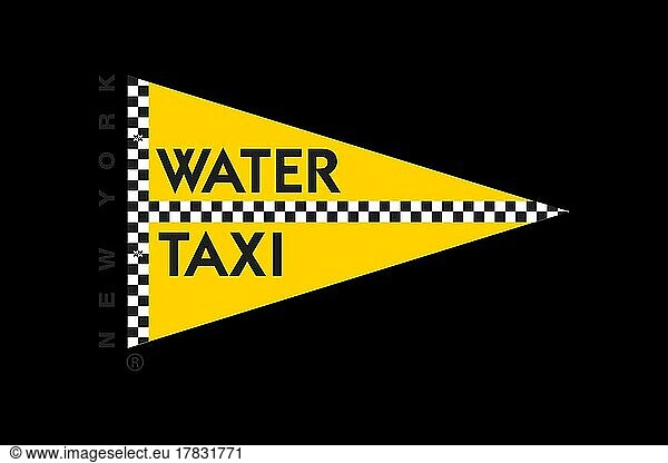 New York Water Taxi  Logo  Schwarzer Hintergrund