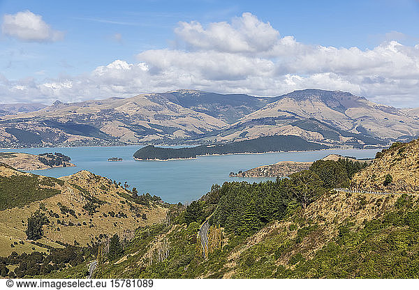 New Zealand  Governors Bay  Scenic view of Thomson Scenic Reserve