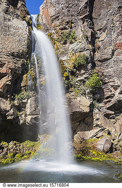 New Zealand  Long exposure of Taranaki Falls in North Island Volcanic Plateau