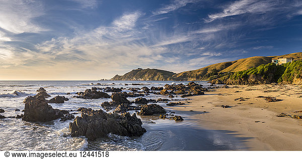 New Zealand South Island Southern Scenic Route Catlins sunrise at Nugget Point