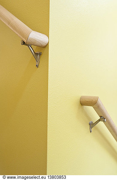 Newly build stairwell handles of a disability accessible home