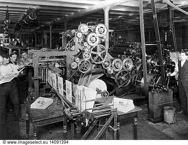 Newspaper Printing Press Newspaper Printing Press, 1898-99,1890s,1898 ...