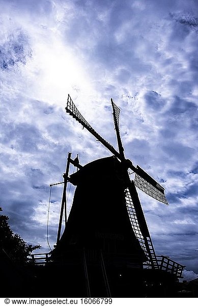 Niederländische Windmühle in Terschelling  Niederlande  Europa.