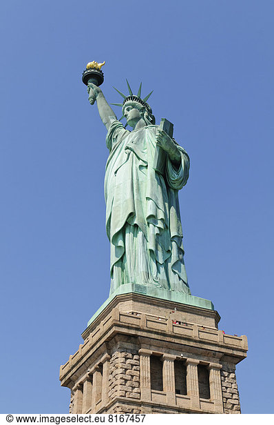 niedrig  Freiheit  Statue  Ansicht  Flachwinkelansicht  Winkel