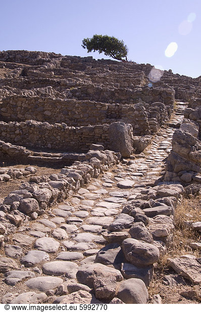 niedrig  Steinmauer  Europa  über  Stadt  antik  Kreta  Griechenland  Griechische Inseln