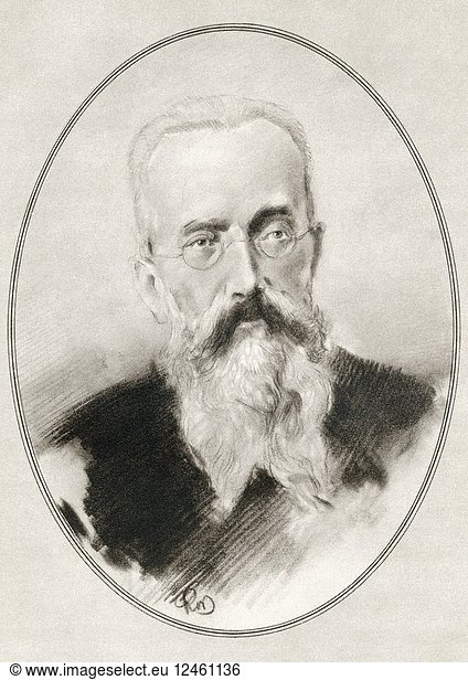 Nikolai Andreyevich Rimsky-Korsakov  1844-1908. Russian composer  and a member of the group of composers known as The Five. Illustration by Gordon Ross  American artist and illustrator (1873-1946)  from Living Biographies of Great Composers.