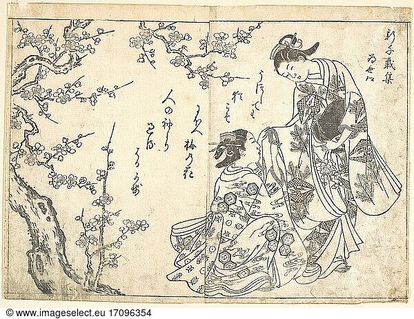 Nishikawa Sukenobu 1671–1750. Print  ca. 1615–1868. Edo period (1615–1868).
Monochrome woodblock print; ink on paper  24.1 × 32.4 cm.
Inv. Nr. JP3051
New York  Metropolitan Museum of Art.