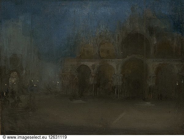 Nocturne  blue and gold - St Marks  Venice  1879-1903. Artist: James Abbott McNeill Whistler.