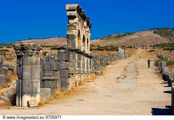Nordafrika, Ruine, UNESCO-Welterbe, Marokko, römisch, Volubilis