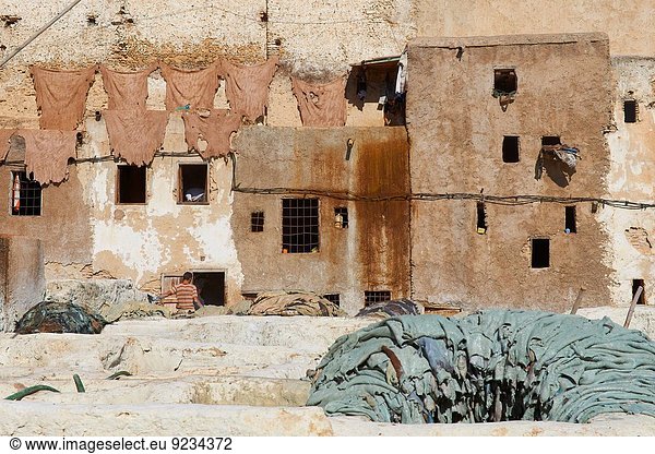 Nordafrika Fès Fez Altstadt UNESCO-Welterbe Fes Marokko Gerberei