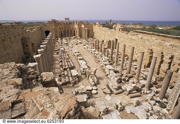 Nordafrika UNESCO-Welterbe Afrika Leptis Magna Libyen