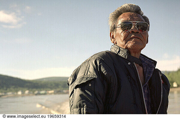 North American Native man on the Yukon River