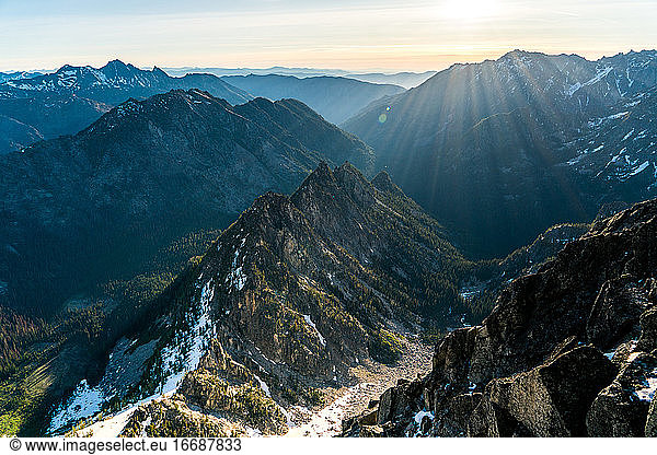 North Cascades Washington Mountains at Sunrise