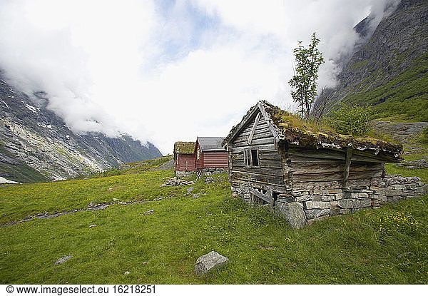 Norway  Fjord Norway  Erdal  Old cabins