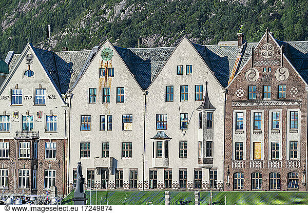 Norwegen  Bergen  Hanseatische Stadthäuser von Bryggen