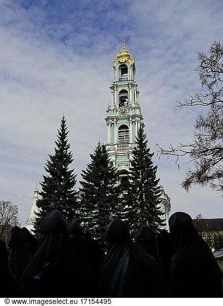 Novices at The Holy Trinity - St. Sergius Lavra.Sergiev Posad. Moscow region. Russian Federation..