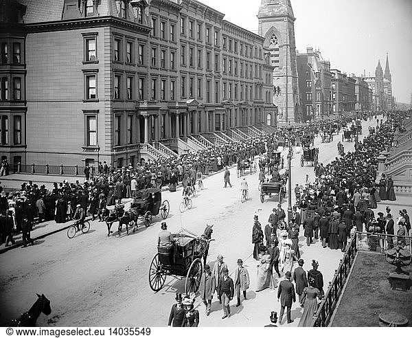 NYC  Fifth Avenue on Easter Morning  1900