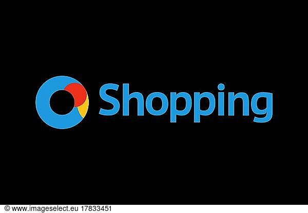 O Shopping  Logo  Schwarzer Hintergrund