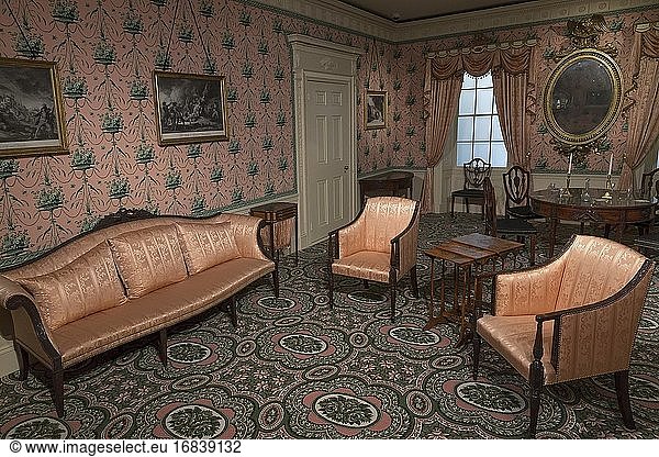Oak Hill  interior design  Elizabeth Derby West  1800  Museum of Fine Arts  Boston  Mass  USA  North America.