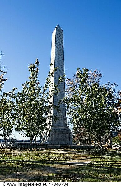 Obelisk in der alten englischen Siedlung Jamestown  erste dauerhafte Siedlung in Amerika  Virginia  USA  Nordamerika