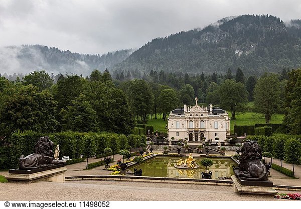 Oberammergau  Bavaria  Germany  Europe. Linderhof palace.