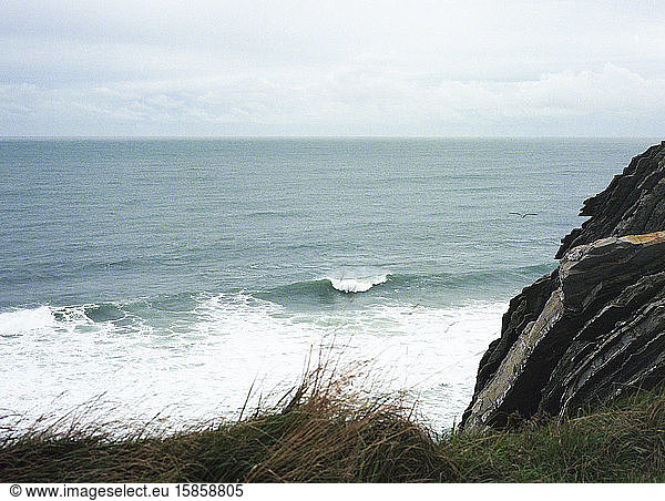 Ocean Waves from the bluffs of Basque France  auf Film
