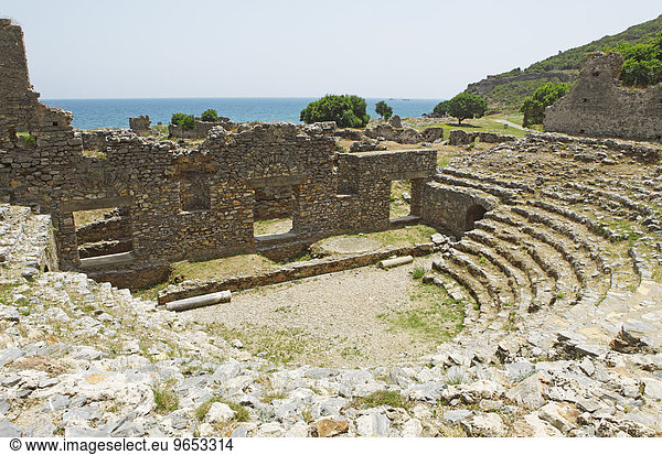 Odeon  antike Stadt Anemurion  Anamur  Provinz Mersin  Türkische Riviera  Türkei  Asien