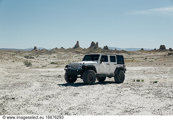Off-roading in California desert during summer.
